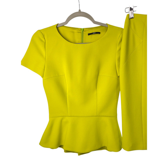 BOSS Hugo Boss Peplum Top Skirt Set Office Careerwear Size 0 - Picture 2 of 12